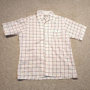 Vintage Sears Kings Road Button Down Shirt Mens XL Golf Novelty All Over Print
